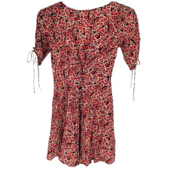 Free People Boho Laced Up Floral Mini Dress - Picture 6 of 10